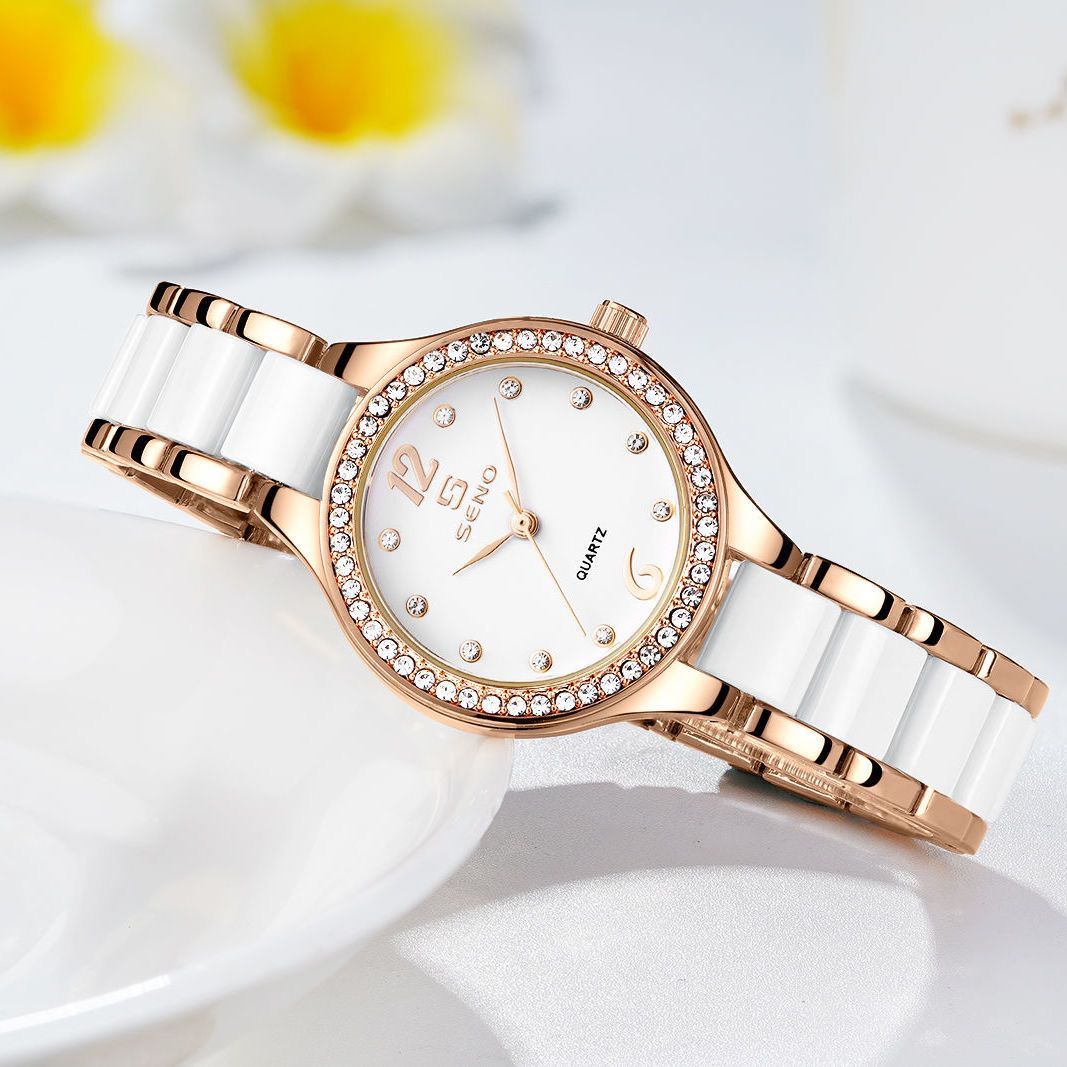 Timeless Style Women’s Watch – Chic Dial & Ceramic Strap