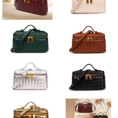 Trendy Woven Crossbody Purse Square Box Bags Women Shoulder Bag