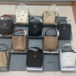 Town Bucket Bag, Khaki Black, Multi, contemporary